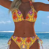 "Krāsains Bikini ar Kakla Siksniņu" can be rewritten as "Krāsains Bikini ar Kakla Siksniņu Dizains".