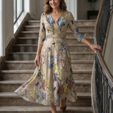 Celine | Midi kleita ar nolocītu apkakli