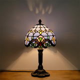 Retro Galda Lampa ar Krāsainu Stiklu