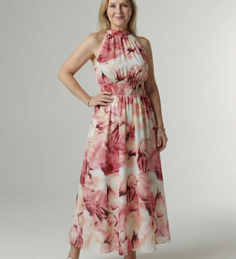 Sylin | Savākts Halter Midi Kleita