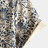 Vīriešu kokvilnas krekls ar īsām piedurknēm un paisley ziedu rakstu