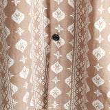 Vīriešu brūns svītrainais vintage īsās piedurknes krekls brīvdienām