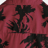Vīriešu sarkans krekls ar ziedu rakstu un īsām piedurknēm