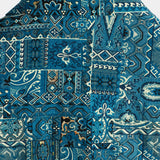 Vīriešu retro 70. gadu īsām piedurknēm krekls - zils