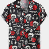 Vīriešu Skull Punk Rock T-krekls