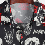 Vīriešu Skull Punk Rock T-krekls