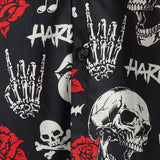 Vīriešu Skull Punk Rock T-krekls