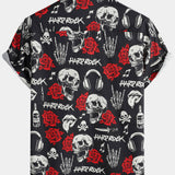Vīriešu Skull Punk Rock T-krekls