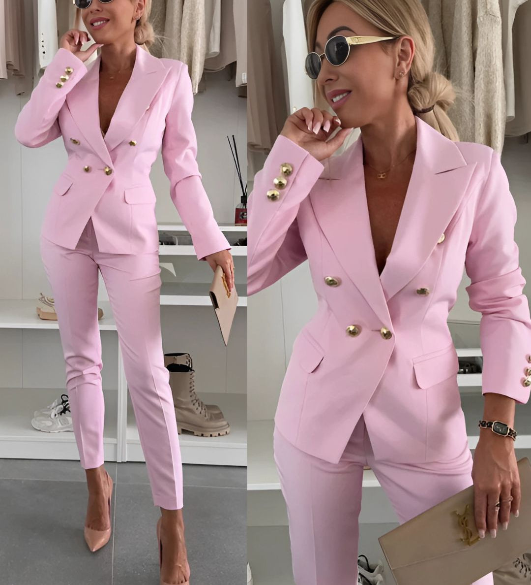 Maria | Elegants divrindu pogu uzvalks, piegriezts siluets