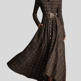 Sāra | Vintage Stila Maxi Kleita ar Siksnu