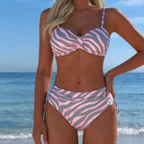 Zebra Print Raksta Bikini Bralette