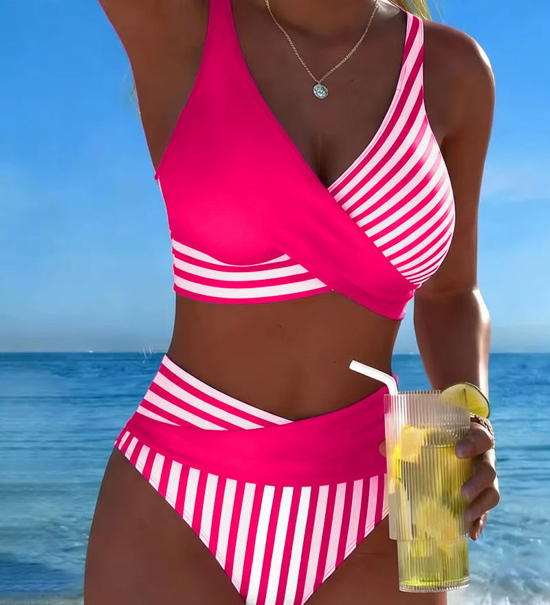 Svītrainais Krāsainais Bikini