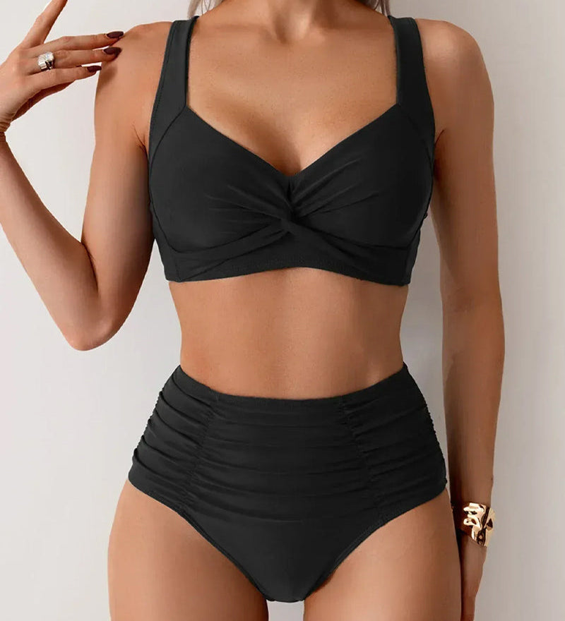 Sexy High-Waisted Knot Bikini