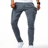 Ian | Vīriešu gaiši zilas slim-fit cargo bikses