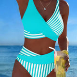 Svītrainais Krāsainais Bikini