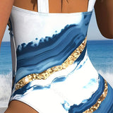 Rakstainais viengabala bikini