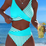 Svītrainais Krāsainais Bikini