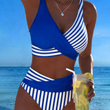 Svītrainais Krāsainais Bikini