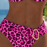 Mode Léopard en Boucle Métallique pour Bikini