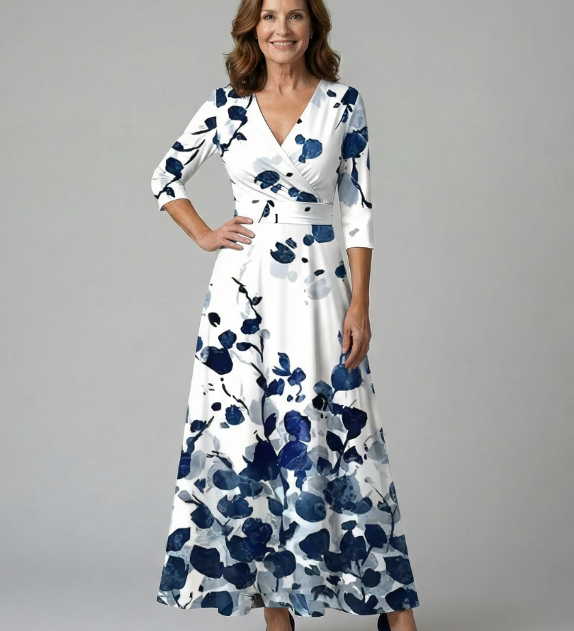 Celine | Midi kleita ar nolocītu apkakli