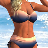 Degradēts Velkams Cords Bikini Motīvs