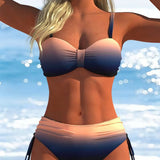 Trendy Bikini with Adjustable Drawstring Design