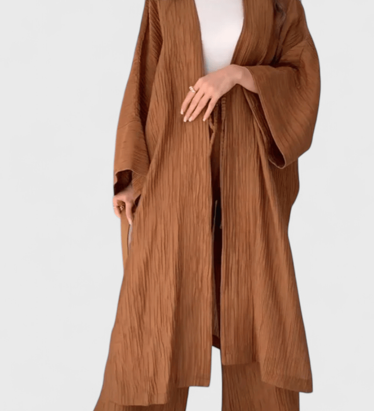 Kaspija | Divdaļīgs atpūtas komplekts ar garu kimono