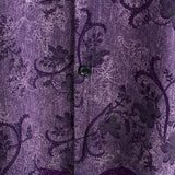 Vīriešu vintage stila īsām piedurknēm krekls, violets