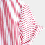 Vīriešu svītrainais Henley stila krekls ar īsām piedurknēm
