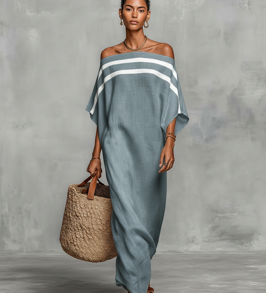 Minimālistiska lina maxi kleita