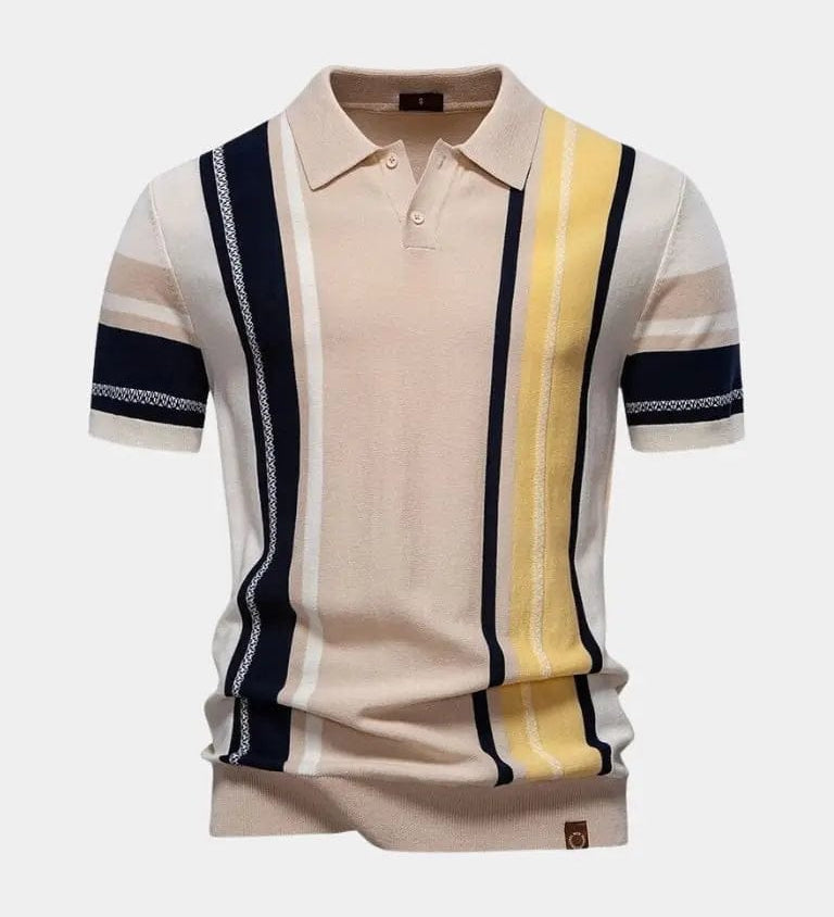 Henrik™ | Gaišs svītrains polo krekls