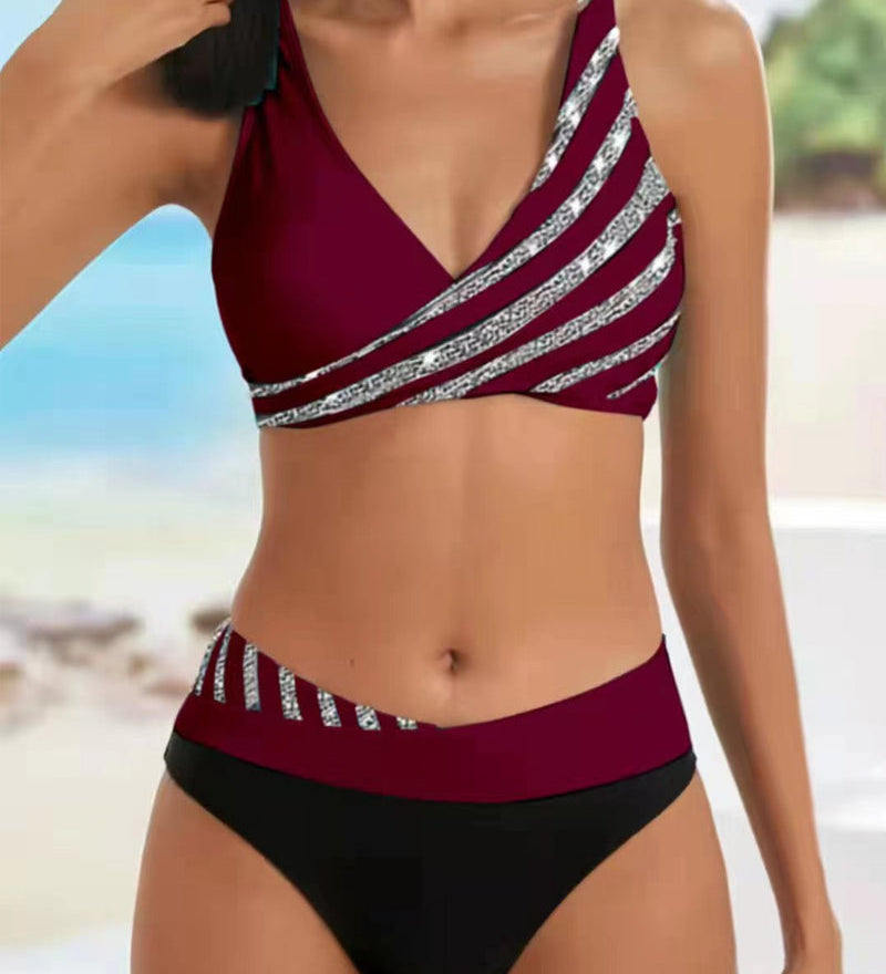 Mona - Apdrukāts bikini siltās krāsās