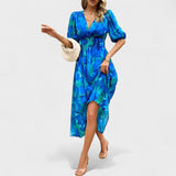 Clara | Eleganta ziedu midi kleita