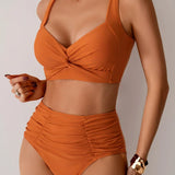 Laluna® | Augsta jostas vasaras bikini komplekts