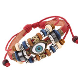 Retro Bohemian Acs Pearl Leather Bracelet