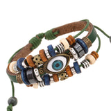 Retro Bohemian Acs Pearl Leather Bracelet
