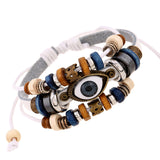 Retro Bohemian Acs Pearl Leather Bracelet