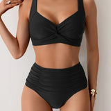 Laluna® | Augsta jostas vasaras bikini komplekts