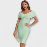 Lara | Eleganta V-veida kakla izgriezuma mini kleita