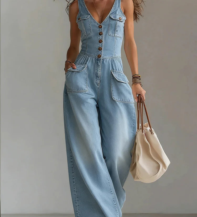 Sophie™ | Brīva Denim Kombinezons