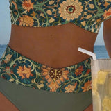 Retro Floral Print Sexy Bikini