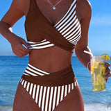 Svītrainais Krāsainais Bikini