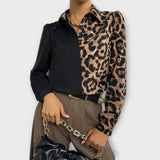 Valetina | Eleganta blūze ar leoparda apdruku