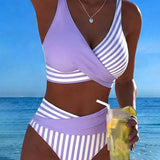 Svītrainais Krāsainais Bikini
