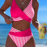 Svītrainais Krāsainais Bikini