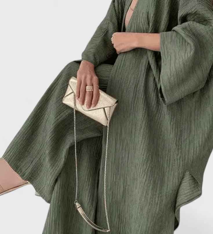 Kaspija | Divdaļīgs atpūtas komplekts ar garu kimono