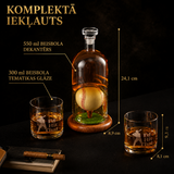 Viskija pudele | beisbola komplekts ar stikliem