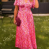 Sandra | Eleganta maksimāla kleita ar V-veida kakla izgriezumu